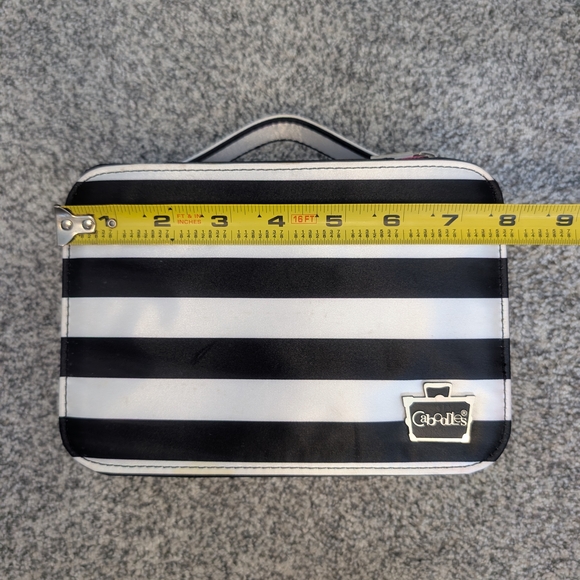 Caboodles Cosmetic Case Striped Travel Bag 8" Make-Up Organizer Storage Y2K - Picture 10 of 10